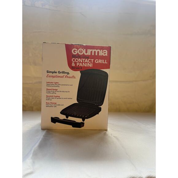 Gourmia 4-Slice Contact Grill and Panini Press - Picture 2 of 4